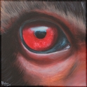 Augenblick eines Makaken; Acryl auf Leinwand;
30 x 30 cm